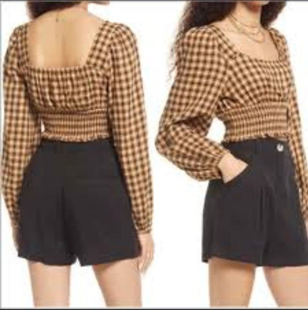NWT | BP. Women’s Dreamy Long Sleeve Smock Crop Top size s